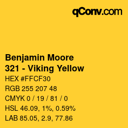 Código de color: Benjamin Moore - 321 - Viking Yellow | qconv.com