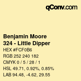 Farbcode: Benjamin Moore - 324 - Little Dipper | qconv.com