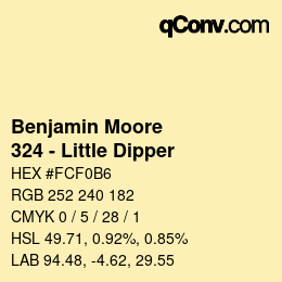 Código de color: Benjamin Moore - 324 - Little Dipper | qconv.com