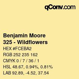 Color code: Benjamin Moore - 325 - Wildflowers | qconv.com