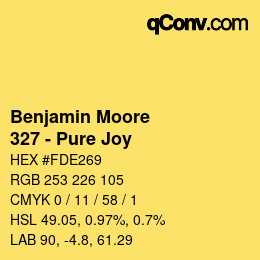 Color code: Benjamin Moore - 327 - Pure Joy | qconv.com