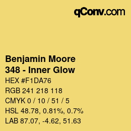 Code couleur: Benjamin Moore - 348 - Inner Glow | qconv.com