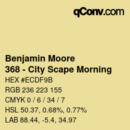 カラーコード: Benjamin Moore - 368 - City Scape Morning | qconv.com