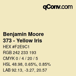 Color code: Benjamin Moore - 373 - Yellow Iris | qconv.com
