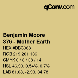 Color code: Benjamin Moore - 376 - Mother Earth | qconv.com