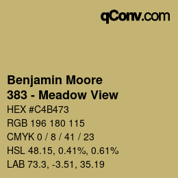 Código de color: Benjamin Moore - 383 - Meadow View | qconv.com
