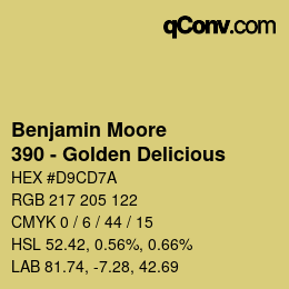 カラーコード: Benjamin Moore - 390 - Golden Delicious | qconv.com
