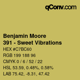 Color code: Benjamin Moore - 391 - Sweet Vibrations | qconv.com