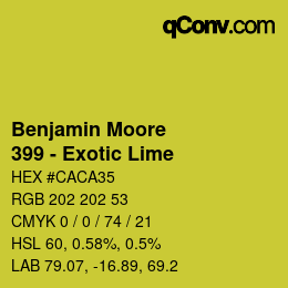 Farbcode: Benjamin Moore - 399 - Exotic Lime | qconv.com