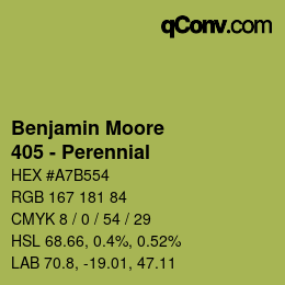 カラーコード: Benjamin Moore - 405 - Perennial | qconv.com