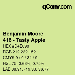 Código de color: Benjamin Moore - 416 - Tasty Apple | qconv.com