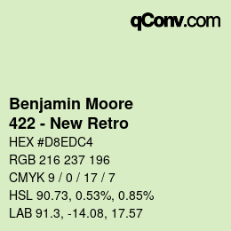 Código de color: Benjamin Moore - 422 - New Retro | qconv.com
