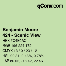 Código de color: Benjamin Moore - 424 - Scenic View | qconv.com