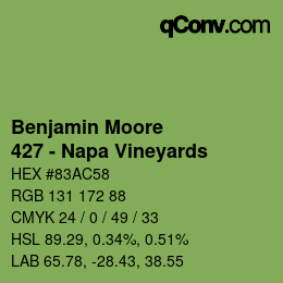 Color code: Benjamin Moore - 427 - Napa Vineyards | qconv.com