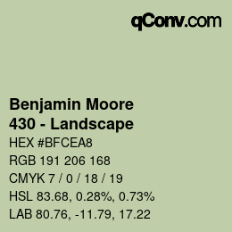 Farbcode: Benjamin Moore - 430 - Landscape | qconv.com