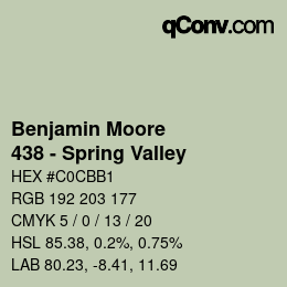 Code couleur: Benjamin Moore - 438 - Spring Valley | qconv.com