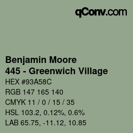 Farbcode: Benjamin Moore - 445 - Greenwich Village | qconv.com