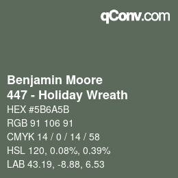 Farbcode: Benjamin Moore - 447 - Holiday Wreath | qconv.com