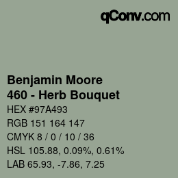 カラーコード: Benjamin Moore - 460 - Herb Bouquet | qconv.com