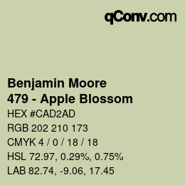 Código de color: Benjamin Moore - 479 - Apple Blossom | qconv.com