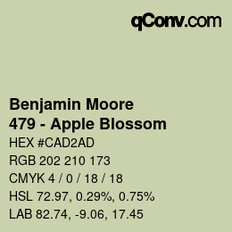 カラーコード: Benjamin Moore - 479 - Apple Blossom | qconv.com