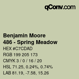 Code couleur: Benjamin Moore - 486 - Spring Meadow | qconv.com