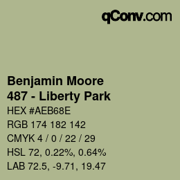 カラーコード: Benjamin Moore - 487 - Liberty Park | qconv.com