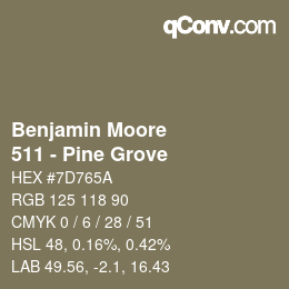 Code couleur: Benjamin Moore - 511 - Pine Grove | qconv.com