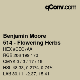 Color code: Benjamin Moore - 514 - Flowering Herbs | qconv.com