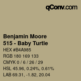 Farbcode: Benjamin Moore - 515 - Baby Turtle | qconv.com