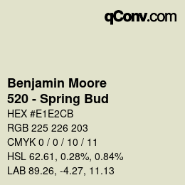 Code couleur: Benjamin Moore - 520 - Spring Bud | qconv.com