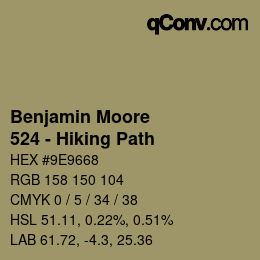 Farbcode: Benjamin Moore - 524 - Hiking Path | qconv.com