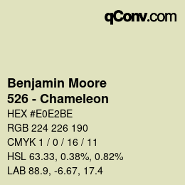 Farbcode: Benjamin Moore - 526 - Chameleon | qconv.com