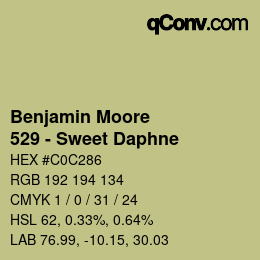 Color code: Benjamin Moore - 529 - Sweet Daphne | qconv.com