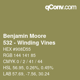 Color code: Benjamin Moore - 532 - Winding Vines | qconv.com