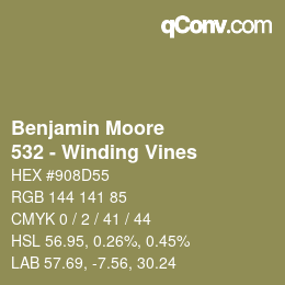 Código de color: Benjamin Moore - 532 - Winding Vines | qconv.com