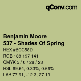 Farbcode: Benjamin Moore - 537 - Shades Of Spring | qconv.com