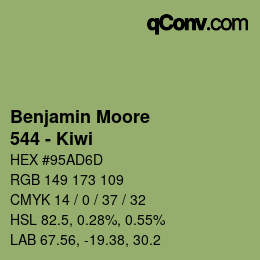 Code couleur: Benjamin Moore - 544 - Kiwi | qconv.com