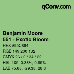 Código de color: Benjamin Moore - 551 - Exotic Bloom | qconv.com