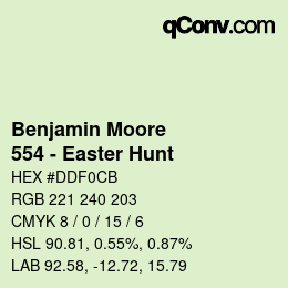 Color code: Benjamin Moore - 554 - Easter Hunt | qconv.com