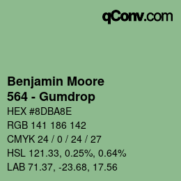 Farbcode: Benjamin Moore - 564 - Gumdrop | qconv.com