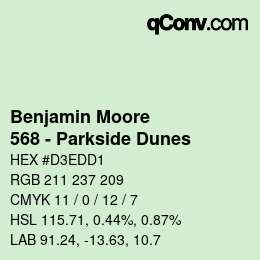 Code couleur: Benjamin Moore - 568 - Parkside Dunes | qconv.com