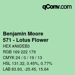 Code couleur: Benjamin Moore - 571 - Lotus Flower | qconv.com
