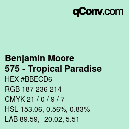 Farbcode: Benjamin Moore - 575 - Tropical Paradise | qconv.com