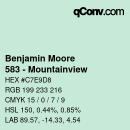 Code couleur: Benjamin Moore - 583 - Mountainview | qconv.com