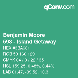 Color code: Benjamin Moore - 593 - Island Getaway | qconv.com