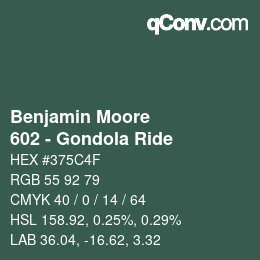 Farbcode: Benjamin Moore - 602 - Gondola Ride | qconv.com