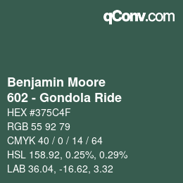 Color code: Benjamin Moore - 602 - Gondola Ride | qconv.com