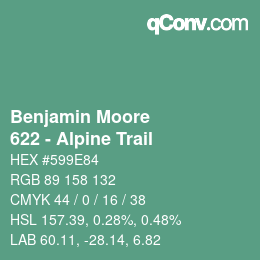 Code couleur: Benjamin Moore - 622 - Alpine Trail | qconv.com