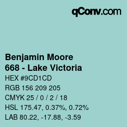 Color code: Benjamin Moore - 668 - Lake Victoria | qconv.com